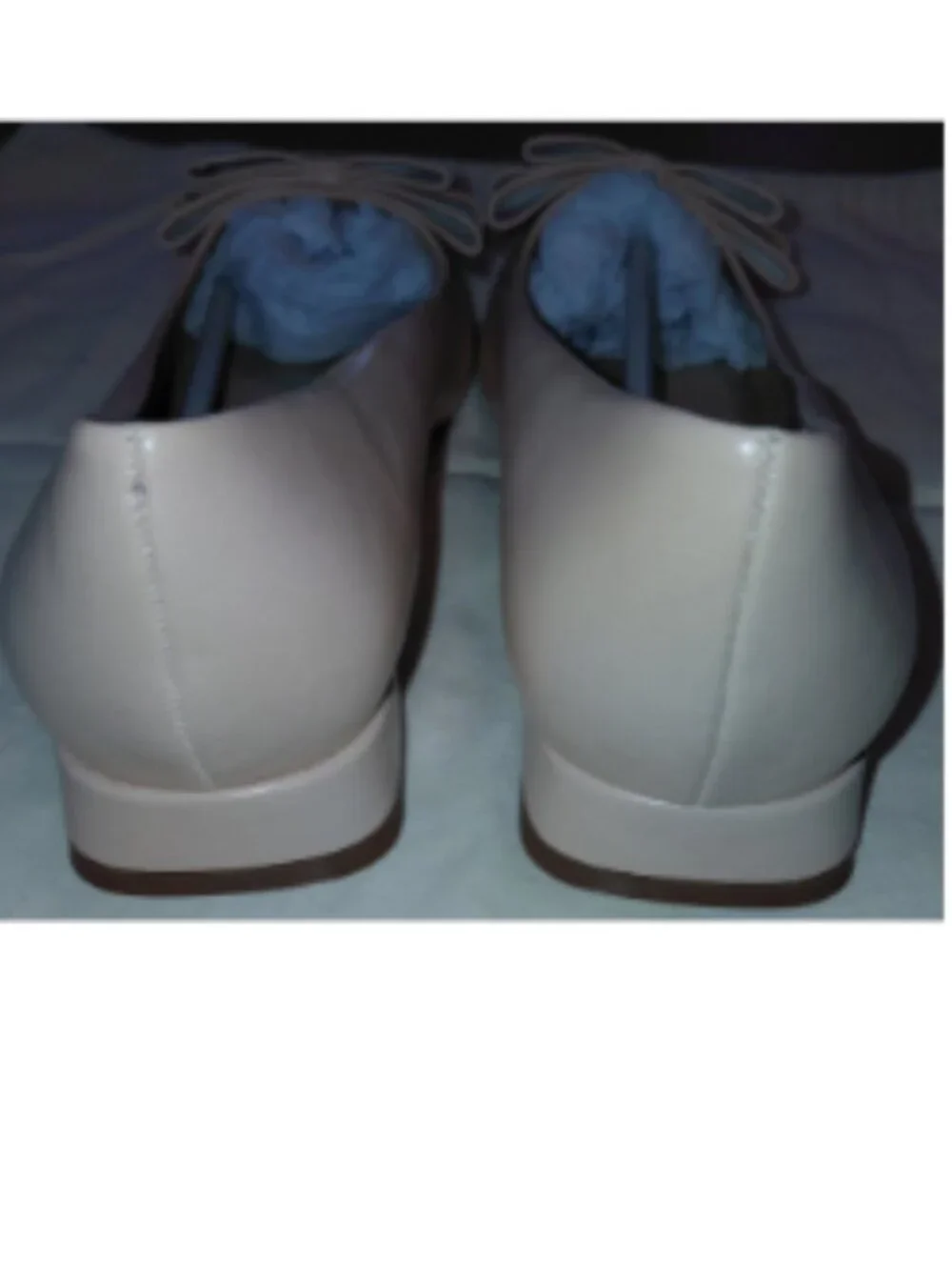 NWOT Ophelia Bow Pointed Toe Flat Women's Size 8W Beige - Picture 7 of 15